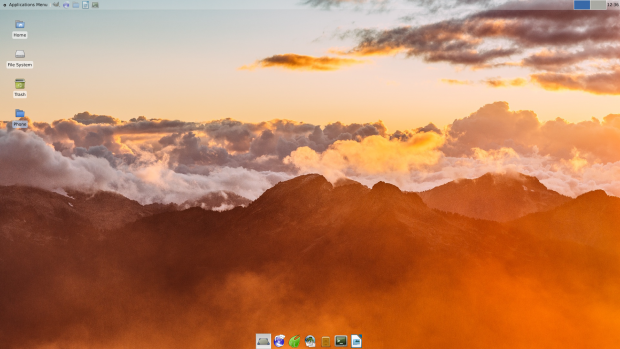 Der Startbildschirm der Xfce-Oberfläche (Screenshot: Golem.de)